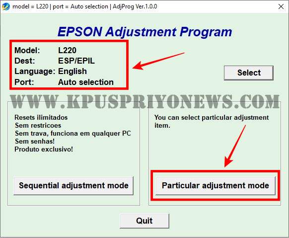 descargar epson adjustment program l220